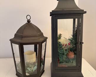 C79 - $25. Pair of Lanterns for Battery Operated Candles.