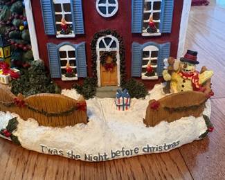 C80 - $40. Lot of 5 Christmas Village: 3 Hallmark, 1 Lord & Taylor, 1 unbranded multi plug. Excellent condition. 8" - 10" tall.