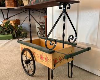 C60 - $50. *Small* Decorative Flower Cart. Measures 24" x 12" x 28" tall.