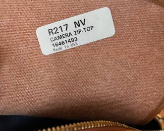 C10 - $45. Vintage Y2K Dooney & Bourke Camera Bag. Crossbody, Black Pebble Leather. Measures 10" x 3" x 7".