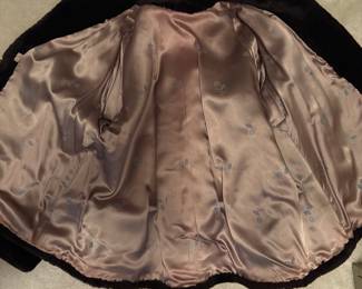 C48 - $95. Vintage Sheared Fur (Beaver?) Swing Coat. Has 2 hook closures , hidden pockets and is in Excellent Condition. Measures 28" long down the middle back x 18" shoulder to shoulder.