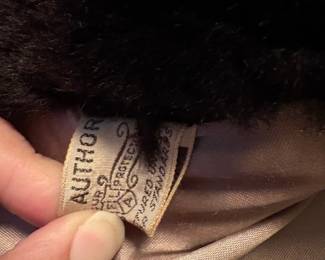 C48 - $95. Vintage Sheared Fur (Beaver?) Swing Coat. Has 2 hook closures , hidden pockets and is in Excellent Condition. Measures 28" long down the middle back x 18" shoulder to shoulder.