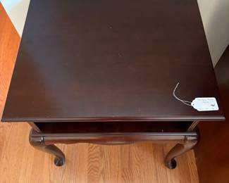 C91 - $40. Bombay Phone Stand / Side Table. Measures 24" x 19.5" x 26" tall.