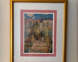 C49 - $30. Set of 3 Framed Monet Reproductions. Each measures 16" x 19". Framed & matted beautifully.