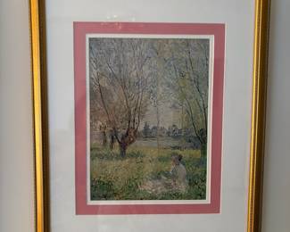 C49 - $30. Set of 3 Framed Monet Reproductions. Each measures 16" x 19". Framed & matted beautifully.