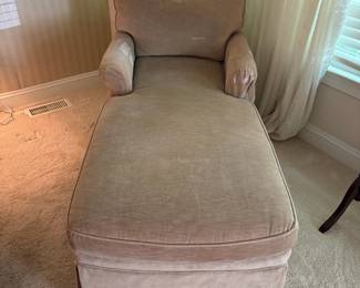 C95 - $30. Chaise Lounge Chair. Fair condition - has stains. Measures 30" wide x 60" long.