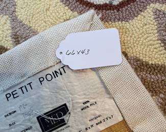 C24 - $200. Set of 3 Hooked Rugs from Petit Point (MER). 100% wool. Largest measures 66" x 43". 2 Smaller measures 47" x 30".