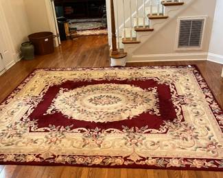 C112 - $150. Royal Palace Handmade Rug. 100% Wool. Measures 90" x 113".