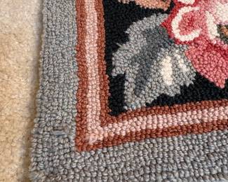 C6 - $60. Petit Point Hooked Rug Collection. 100% Wool Pile. Measures 3.5" x 5.5".