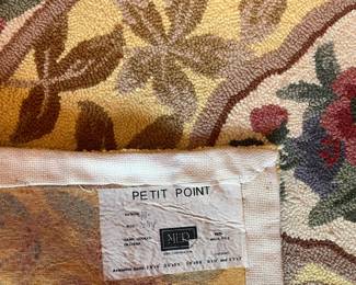 C24 - $200. Set of 3 Hooked Rugs from Petit Point (MER). 100% wool. Largest measures 66" x 43". 2 Smaller measures 47" x 30".