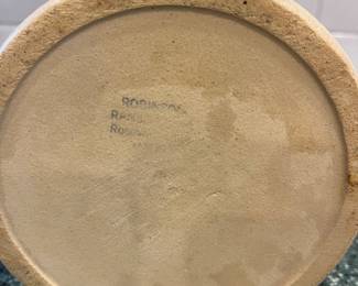 C117 - $30. Robinson Ransbottom Pottery Crock with Sheep Painting by Verdier (used as utensil crock)