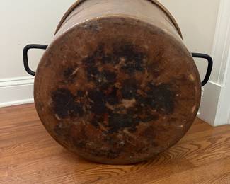 C42 - $250. Large Copper Pot. Measures 21.5" x 15.25" tall.