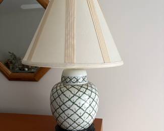 C45 - $75. Single - Ginger Jar Lamp marked 440/442 on base. Excellent Condition. Has 3 way switch. Measures 23" tall.