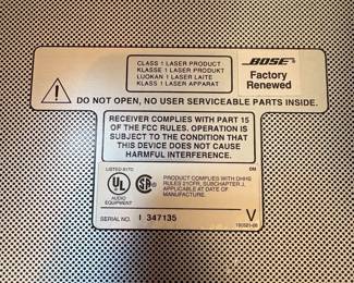 C84 - $60. Bose Acoustimass Speaker System. Includes what you see.