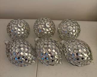 C89 - $20. Set of 6 large Jeweled Ornaments. 4" - 5.5".
