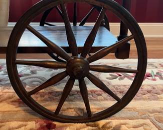C29 - $75. Wheeled Tea Cart. Measures 27" x 17.5" x 28.5". Each leaf adds an additional 9.75".