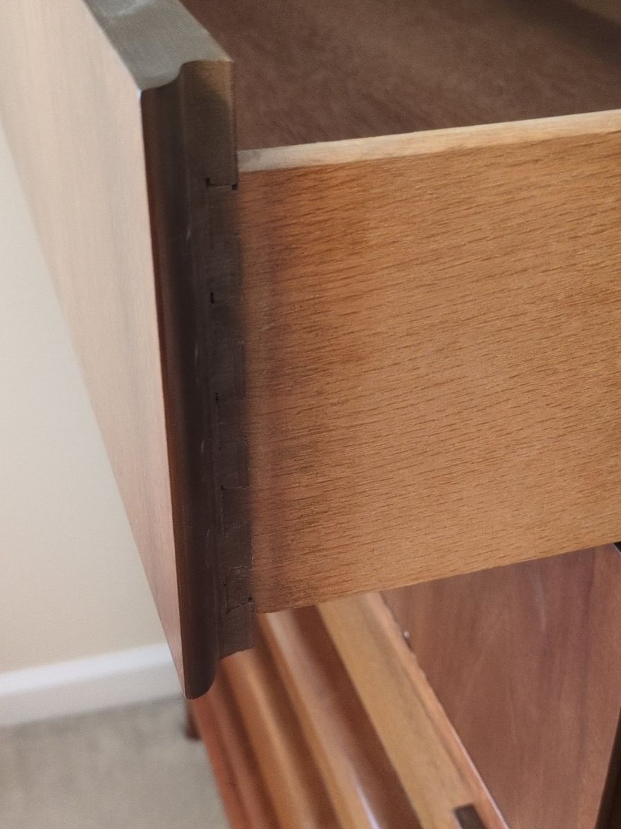 Mid-Century Modern Walnut Highboy Dresser by Young Manufacturing