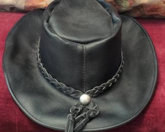 Genuine Leather Cowboy Hat with Braided Band second image