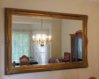 Vintage Ornate Gold Gilt Wood Frame Mirror