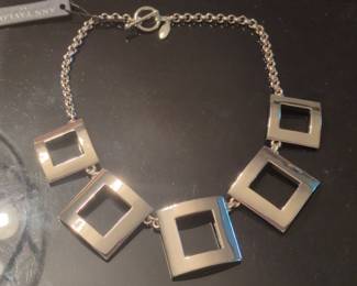 Ann Taylor Geometric Link Necklace
