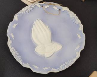 Wedgwood Jasperware Praying Hands Commemorative Plate