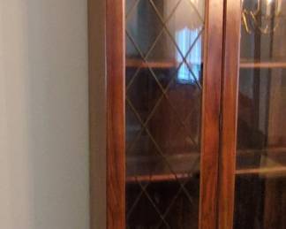 Vintage American Drew Solid Cherry China Cabinet third image