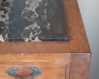 Antique Marble Top Washstand Cabinet third image