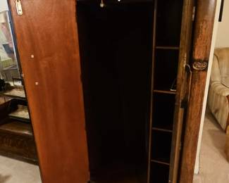 Art Deco Oak Wardrobe Armoire by Harris Lebus second image