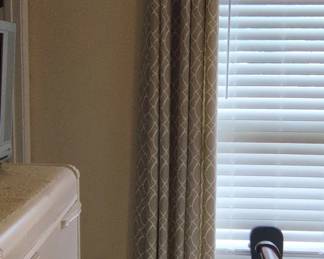 Textured Geometric Lattice Pattern Curtain Panel