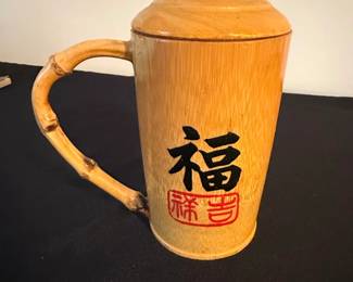 Bamboo Mug with Chinese Characters