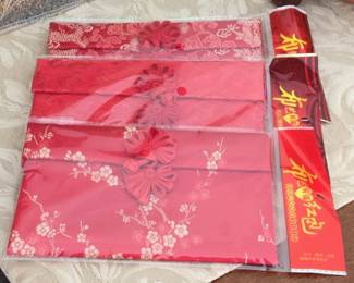 Chinese Red Envelopes Hongbao with Floral and Dragon Motifs