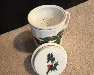 Vintage Tatung Porcelain Tea Mug with Infuser and Lid second image