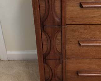 MidCentury Modern Walnut Dresser and Mirror by American of Martinsville third image