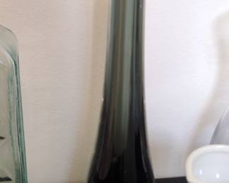 Nils Landberg for Orrefors Smokey Grey Glass Vase