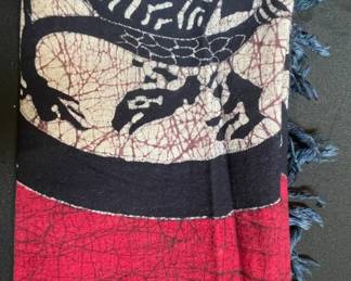 Vintage Indonesian Batik Sarong with Dragon Motif