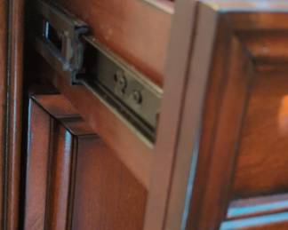 Traditional Wooden Nightstand with Drawer and Cabinet second image