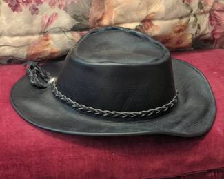 Genuine Leather Cowboy Hat with Braided Band