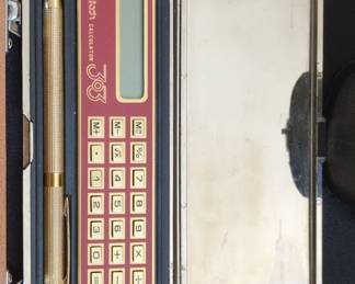 Vintage Logitech Calculator and Pen Set