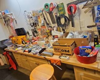Assorted Workshop Tools and Hardware