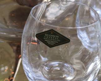 Shannon Crystal Hand Crafted Crystal Punch Bowl Set with Ladle and Silver Plate Tray second image