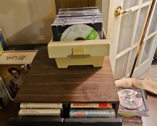 CD and Cassette Collection with Storage Cases