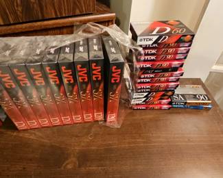 Lot of VHS Tapes and Audio Cassettes
