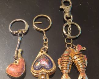 Assorted Enamel and Metal Keychains