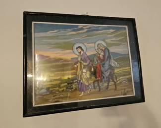 Framed Religious Print  Flight into Egypt