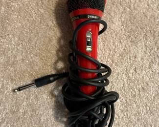 Unbranded Red Dynamic Microphone with On or Off Switch