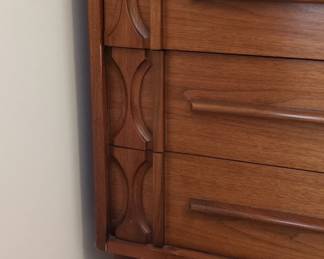 MidCentury Modern Walnut Highboy Dresser by Young Manufacturing second image