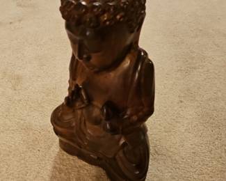 Vintage Hand Carved Wooden Buddha Statue