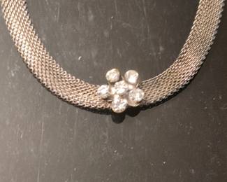 Mesh Chain Bracelet with Flower Charm second image