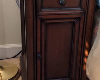Traditional Wooden Nightstand with Drawer and Cabinet