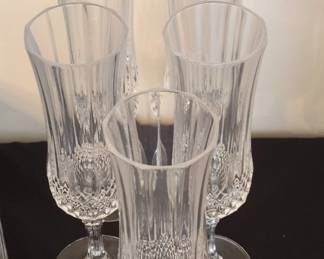 Cristal DArques Longchamp Champagne Flutes Set of